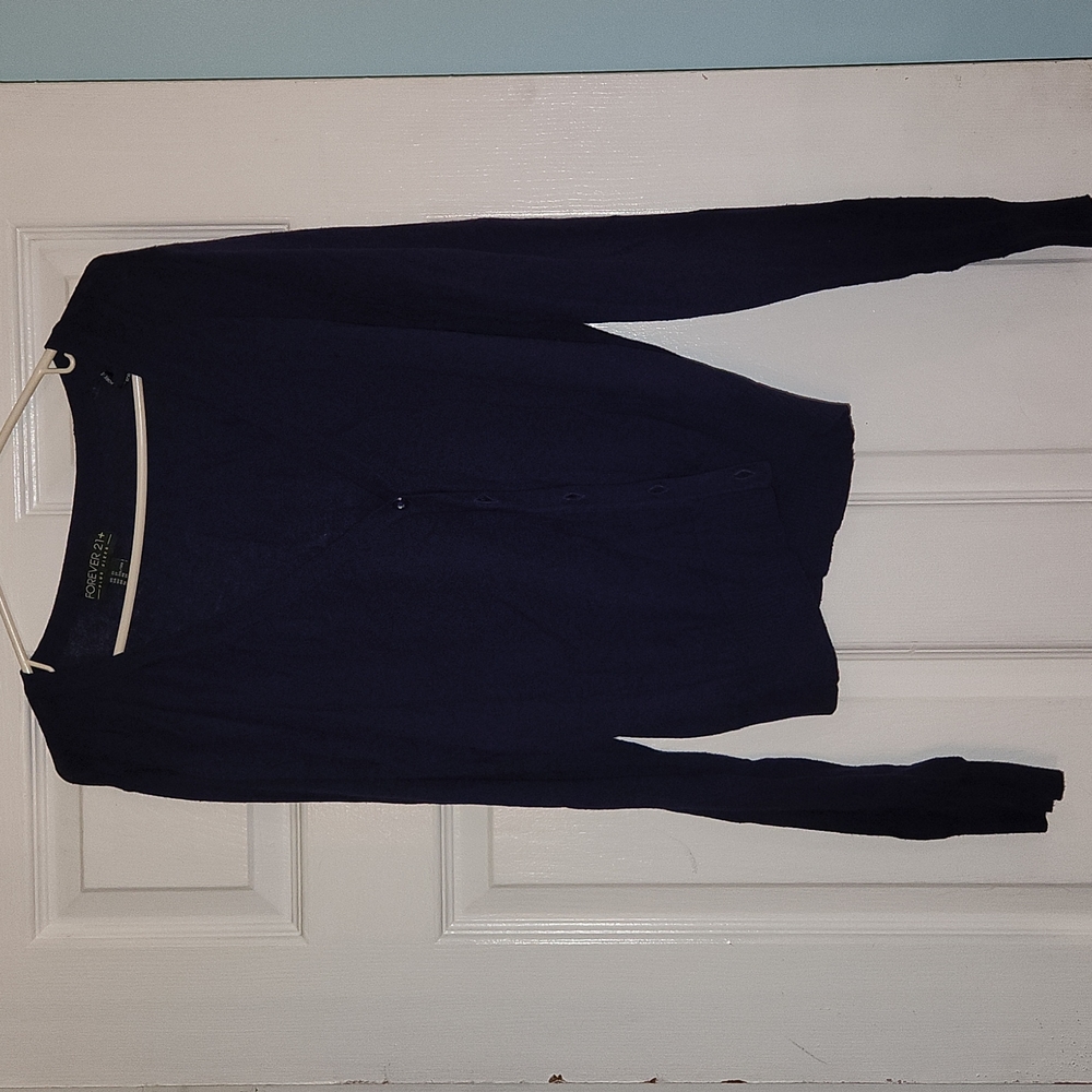 Forever 21 purple crop cardigan